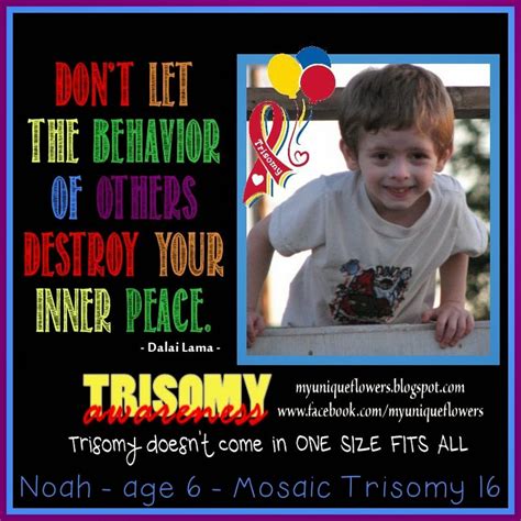 My Unique Flowers: Trisomy Awareness - Peace (day 29)