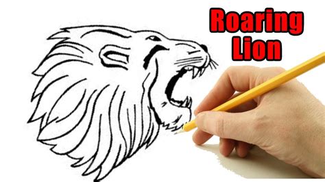 How To Draw A Lion Easy How To Draw A Lion Roaring Lion Drawing | Images and Photos finder