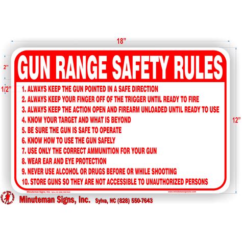 Gun Range Safety Rules Sign – No Trespassing Signs