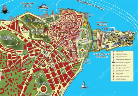 Old Corfu Town Map - AtCorfu