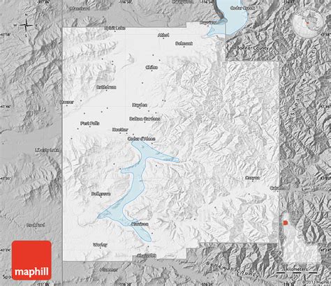 Gray Map of Kootenai County