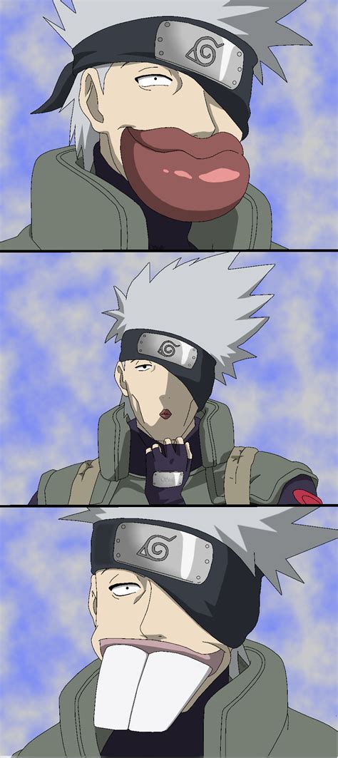 Kakashi Funny Face - Lineart by DennisStelly on DeviantArt