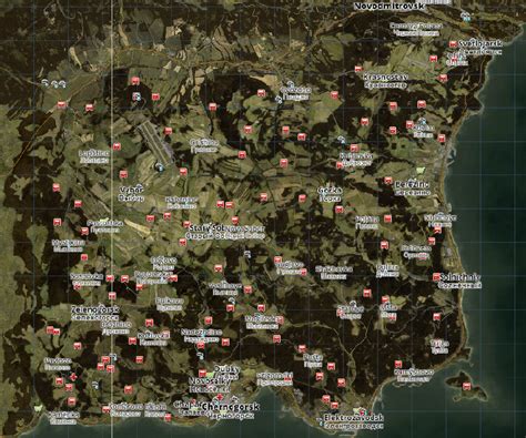 Carte Chernarus de Dayz - Serveur DayZ