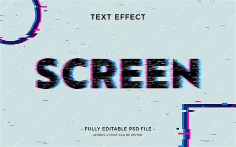 Premium PSD | Screen text effect