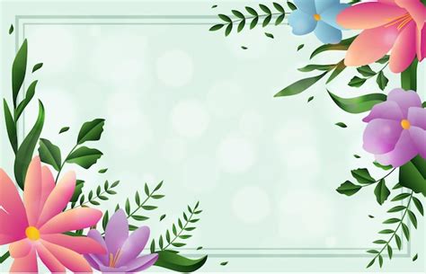 Premium Vector | Nature spring floral background design