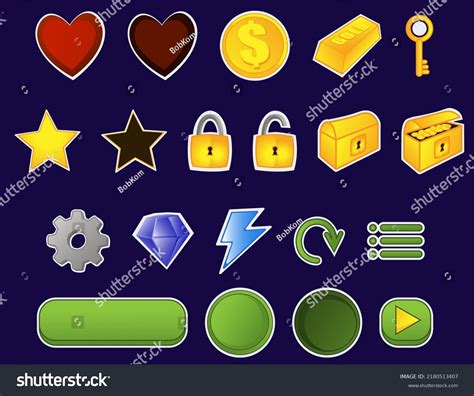 Vector Game Ui Set User Interface Stock Vector (Royalty Free ...