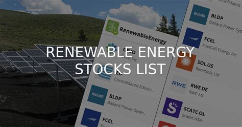 Renewable Energy Stocks List (29 Stocks to Buy) - Globe Funder