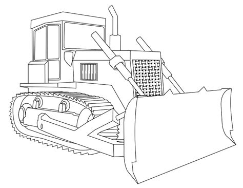 Simple Bulldozer Drawing at GetDrawings | Free download