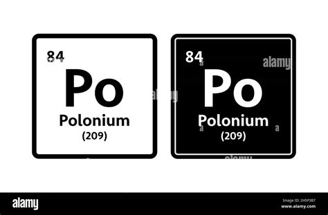 Polonium symbol Stock Vector Images - Alamy