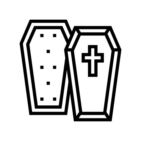 coffin halloween line icon vector illustration 10315145 Vector Art at Vecteezy