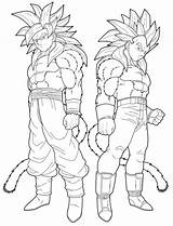 Goku Ssj4 Vegeta sketch template