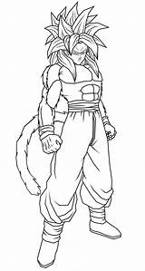 Goku Ssj4 Colorear Fase sketch template