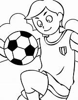 Coloring Pages Sports Kids Printable Playing Colouring Soccer Cool sketch template