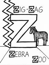 Coloring Zigzag Zag Zig Pages Letter Getdrawings Alphabet Color Getcolorings Template Preschool sketch template