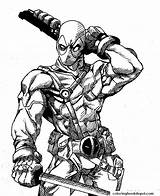 Deadpool Coloring Pages Drawing Printable Terminator Marvel Hd Full Body Pencil Print Details Adult Adults Ink Color Book Deathstroke Colouring sketch template