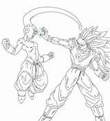 Goku Vs Coloring Majin Pages Ssj4 Line Bu Printable Ssj Kids Anime Drawings Manga Getcolorings Deviantart Easy sketch template