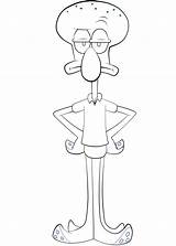 Coloring Squidward Pages Spongebob Comments Christmas Library Clipart sketch template