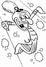 Squidward Coloring Pages Tentacles Happy Funny Printable sketch template