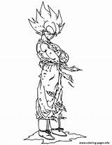 Goku Coloring Super Pages Saiyan God Dragon Ball Ssj Printable Drawing Gohan Colorir Color Print Para Library Clipart Popular Coloringhome sketch template