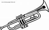 Trumpet Drawing sketch template