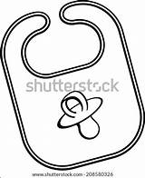 Bib Baby Vector Bibs Pages Coloring Stock Clip Vectors Shutterstock Template sketch template