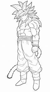 Goku Coloring Ssj4 Body Full Pages Super Saiyan Gt Dragon Ball Vegeta Drawing Draw Ssj Library Clipart 1st Preview Comments sketch template