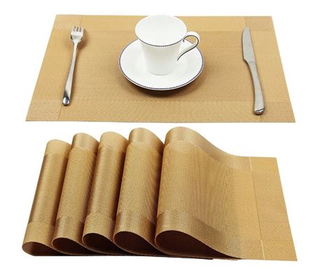 buy 6pcs placemat fashion pvc dining table mat disc