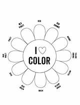 Color Wheel Printable Blank Flower Worksheet Coloring Template Mixing Worksheets Printables Background Transparent Clipart Mrprintables Mr Projects Library Colour Elementary sketch template