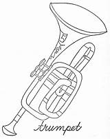 Trumpet Instruments Cello sketch template