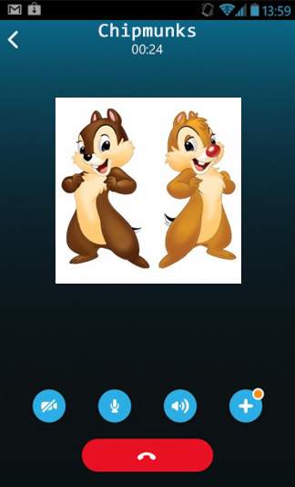 Chipmunks voice on Skype for Android