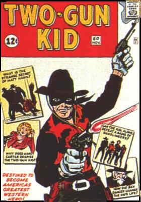 Two-Gun's 'first' issue cover. Artist: Jack Kirby.