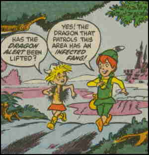 Wally takes a walk on the wild side with his pal, Vikk the Viking. Artist: Bob Bolling.