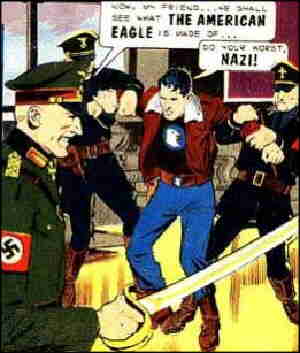 The American Eagle tells it to a Nazi.