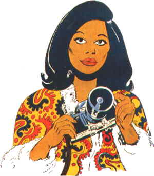 Friday Foster, from the cover of the 1972 comic book.