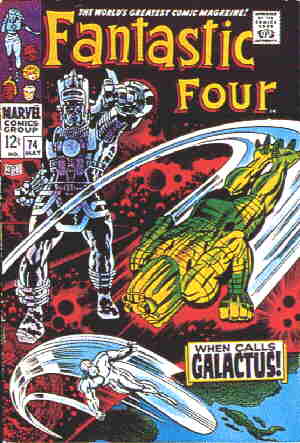 Galactus (gesturing imperiously), on a 1968 cover. Artist: Jack Kirby.