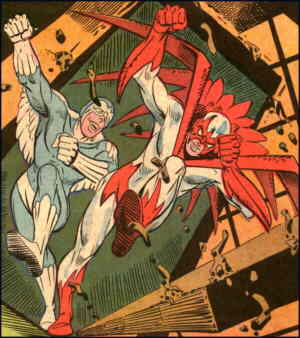 L-R: Dove, Hawk. Artist: Steve Ditko.