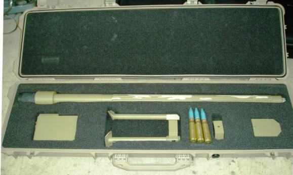 20mm Mag-fed shown in take-down configuration