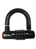 88mm 4-digit Resettable Combination Padlock with 10mm shackle - BLACK