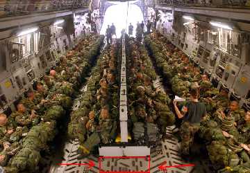 The C-17 is very roomy on the inside for more Paratroopers to be carried and with less fatigue over long distances