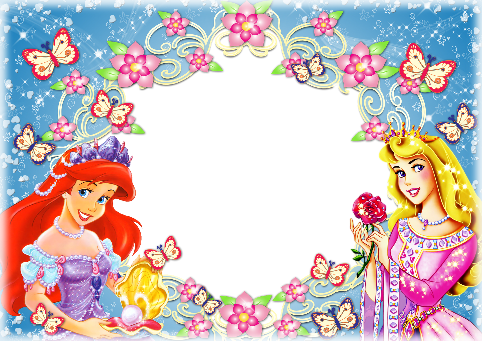 Princess Blue Kids Transparent Frame