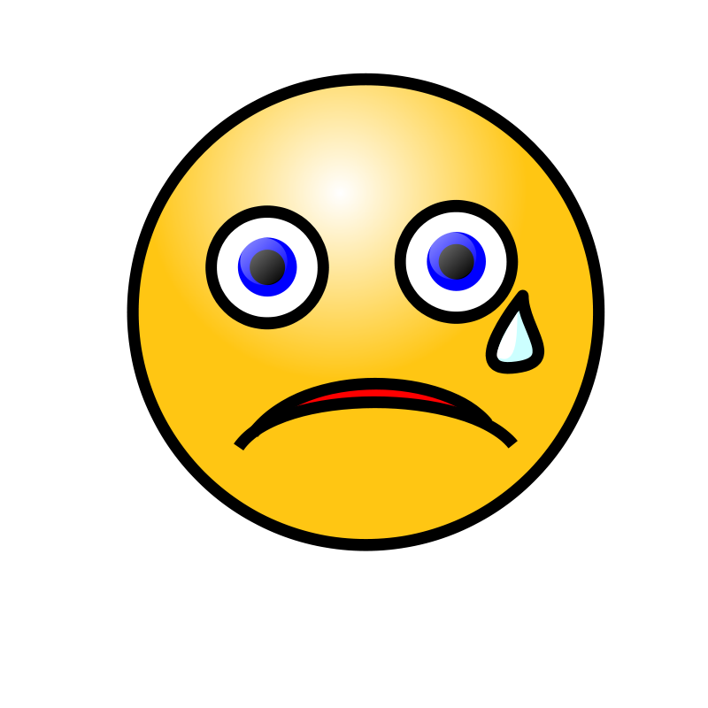 Clipart sad face crying