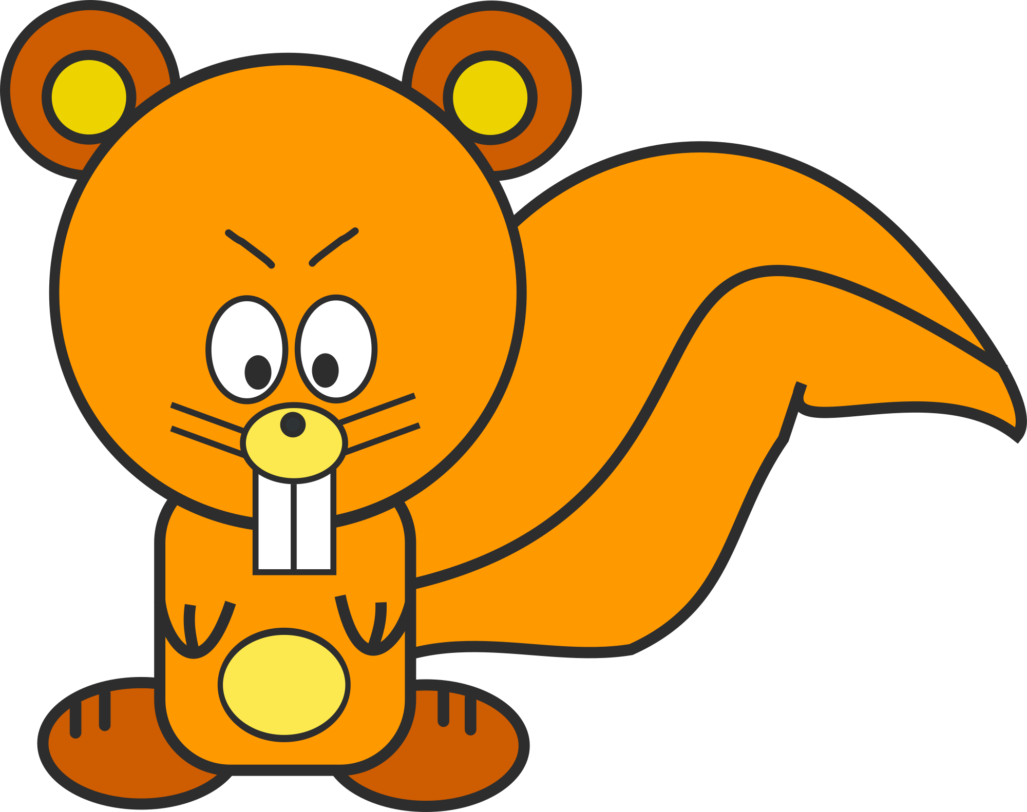 Free cartoon squirrel clipart clipart image clipartcow - Clipartix