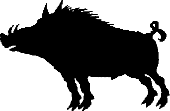 Wild Boar Silhouette Clipart