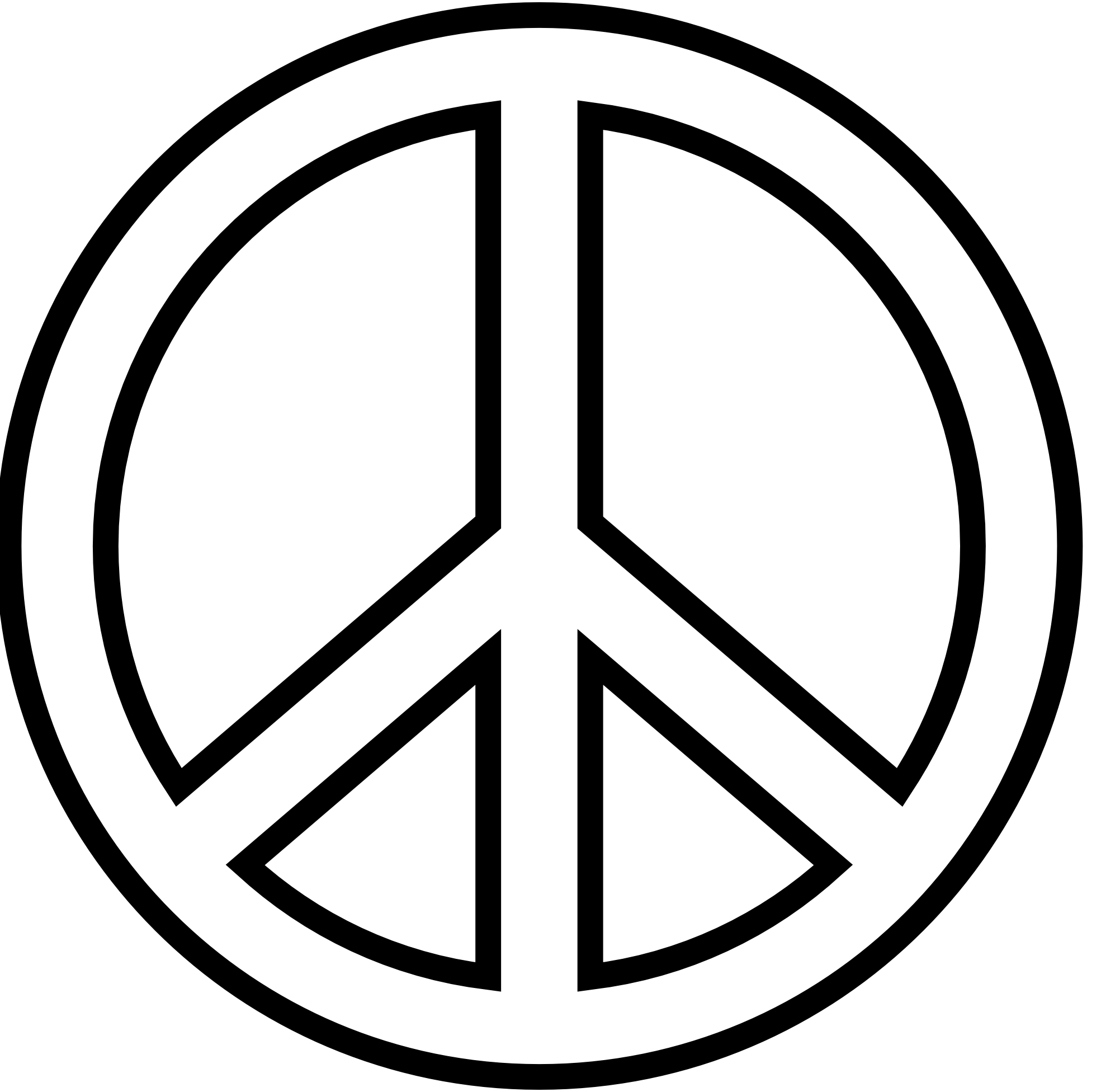 Peace Sign 18 Black White Line Art Christmas Xmas Peace on Earth ...