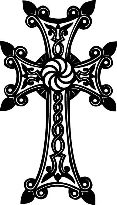 Armenian Cross Fancy Metal Wall Art Decor by Cre8iveMetalDesigns