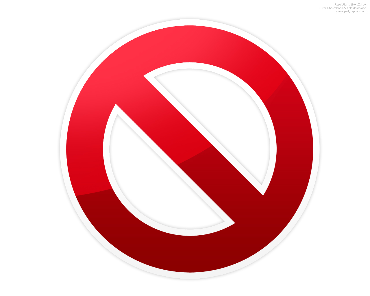 Transparent No Symbol Clipart