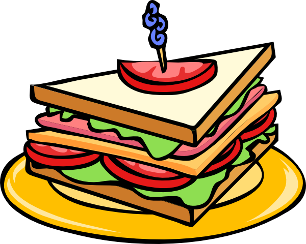 Sandwich Clip Art Black And White - Free Clipart ...