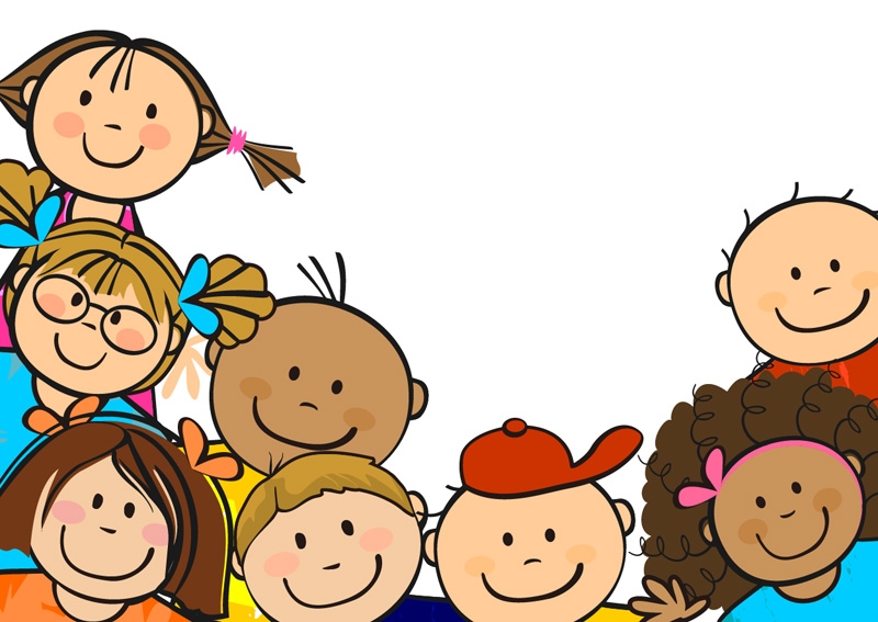 Happy school kids clipart