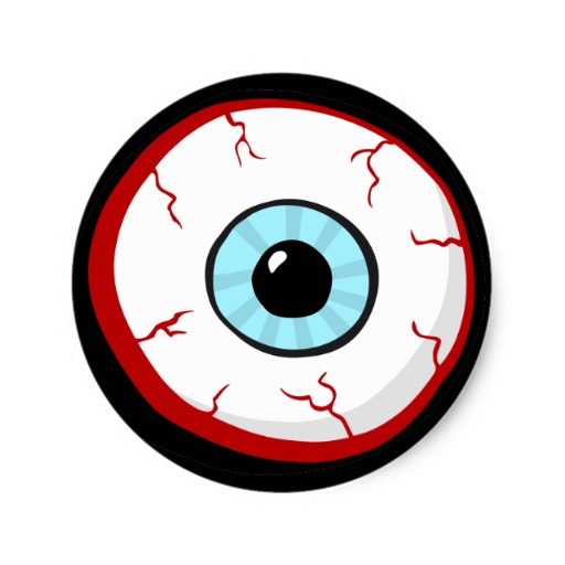 Scary red eyes eyeball clipart