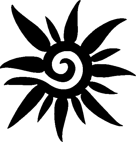 SUN SWIRL STENCIL - TAG Body Art